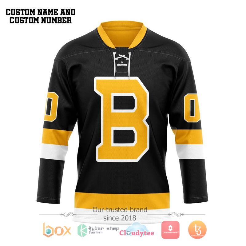 Personalized_NHL_Black_Boston_Bruins_Hockey_Jersey