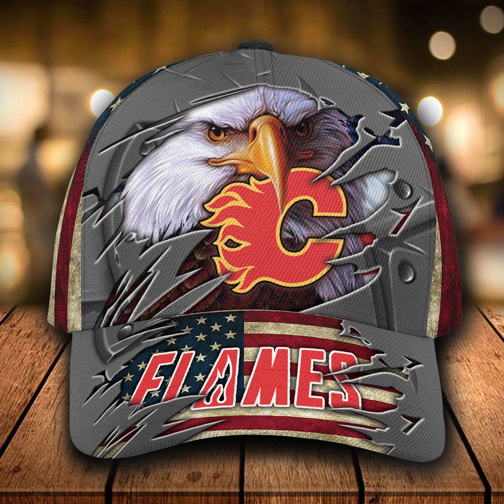 Personalized_NHL_Calgary_Flames_Eagle_Custom_Cap