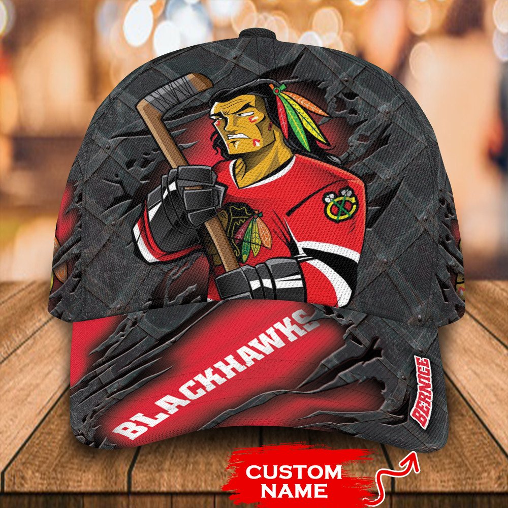 Personalized_NHL_Chicago_Blackhawks_Mascost_Custom_Cap