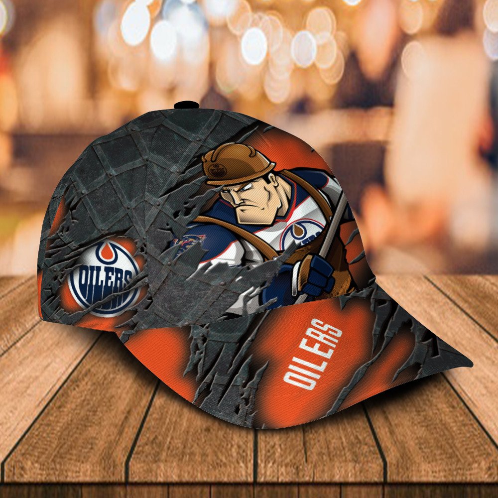 Personalized_NHL_Edmonton_Oilers_Mascost_Custom_Name_Cap_1