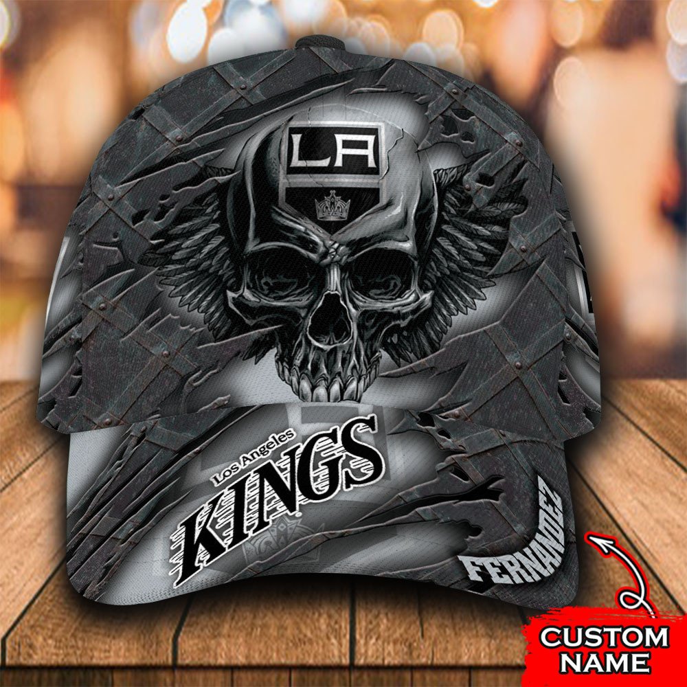 Personalized_NHL_Los_Angeles_Kings_Wings_Skull_Custom_Cap