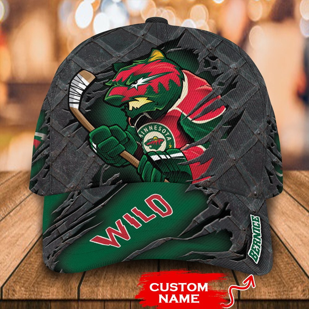 Personalized_NHL_Minnesota_Wild_Mascost_Custom_Cap