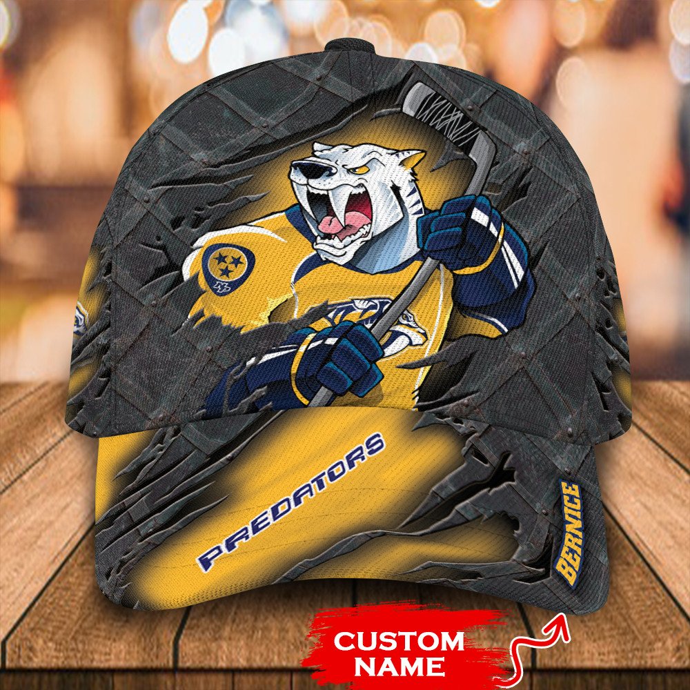 Personalized_NHL_Nashville_Predators_Mascost_Custom_Cap