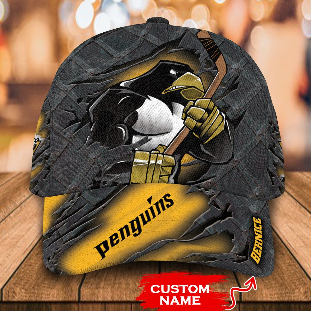 Personalized_NHL_Pittsburgh_Penguins_Mascost_Custom_Cap