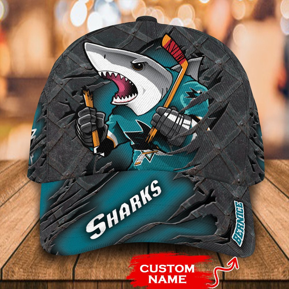 Personalized_NHL_San_Jose_Sharks_Mascost_Custom_Cap