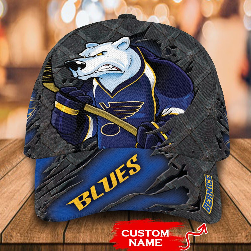 Personalized_NHL_St_Louis_Blues_Mascost_Custom_Cap