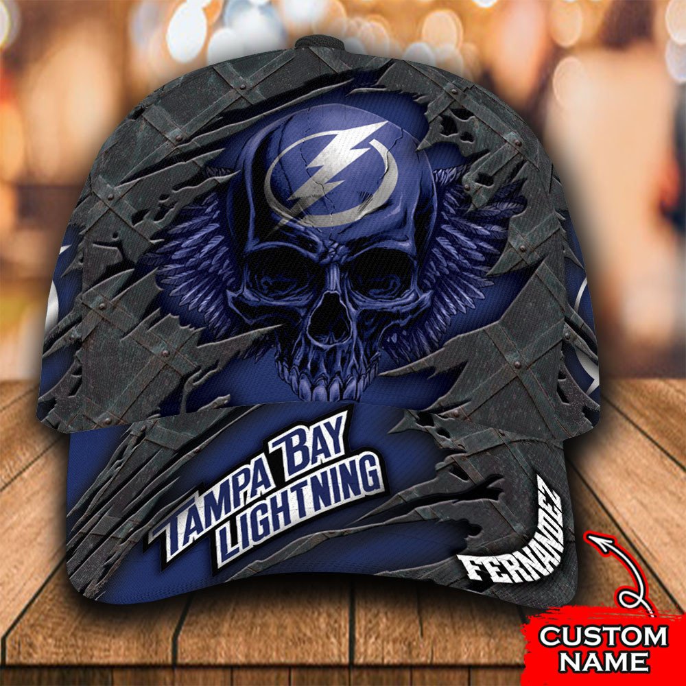 Personalized_NHL_Tampa_Bay_Lightning_Wings_Skull_Custom_Cap