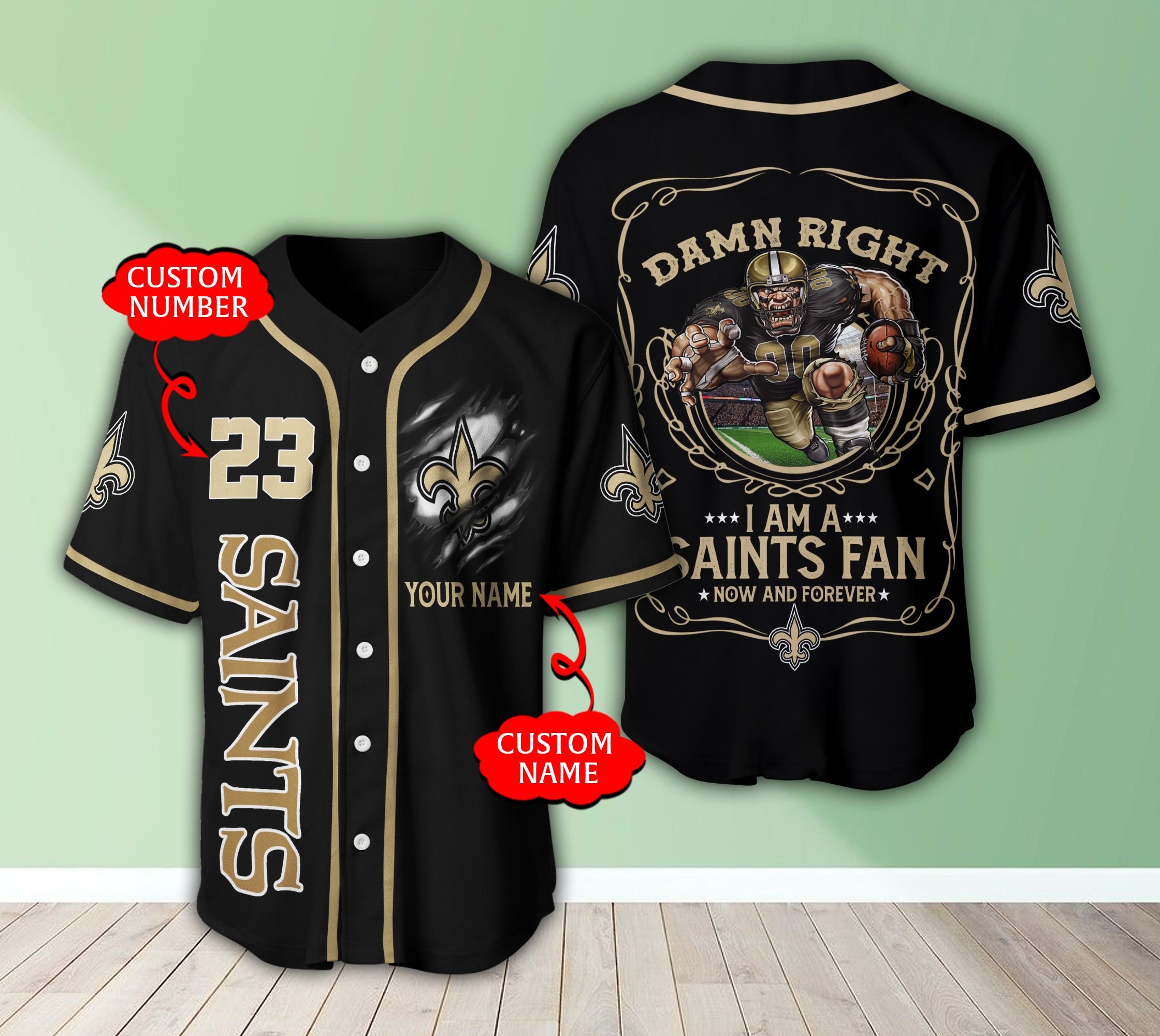 Personalized_New_Orleans_Saints_NFL_3D_Baseball_Jersey