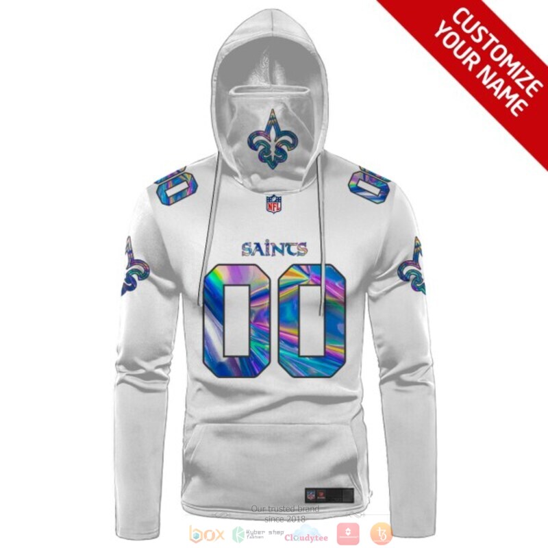 Personalized_New_Orleans_Saints_white_hologram_NFL_custom_3d_hoodie_mask_1