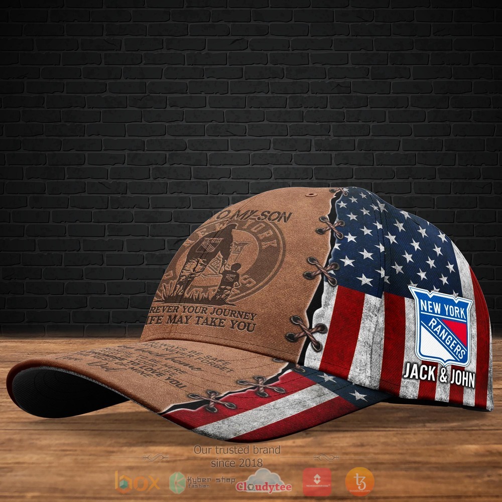 Personalized_New_York_Rangers_NHL_To_My_Son_Custom_Cap_1