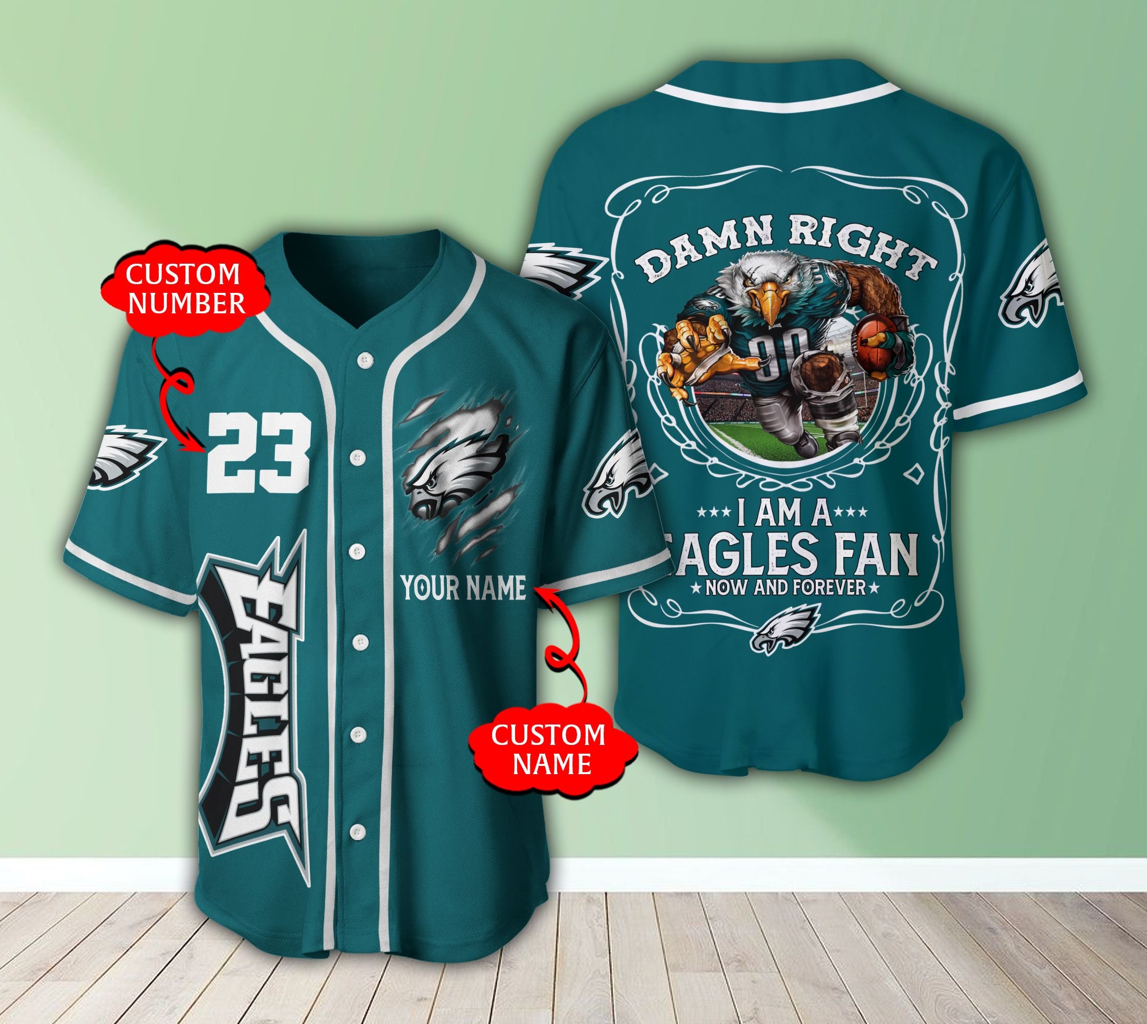 Personalized_Philadelphia_Eagles_NFL_3D_Baseball_Jersey