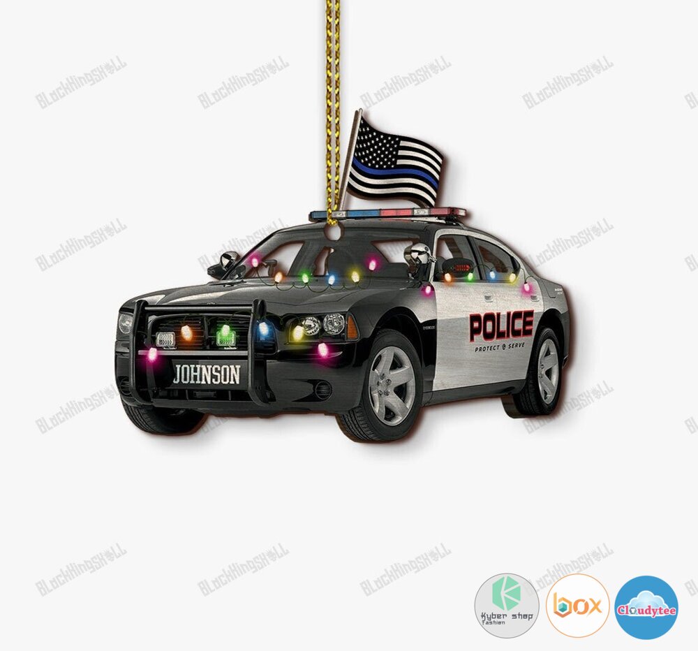 Personalized_Police_Car_Led_Lights_Christmas_Ornament_1