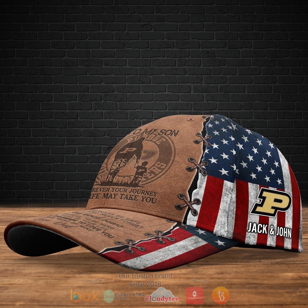 Personalized_Purdue_Boilermakers_To_My_Son_Custom_Cap_1