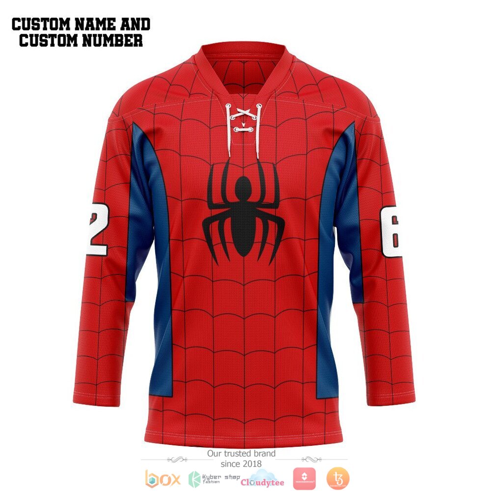 Personalized_Spider_Man_custom_hockey_jersey