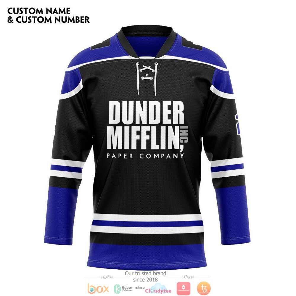 Personalized_The_Office_Dunder_Mifflin_Paper_Company_black_custom_hockey_jersey