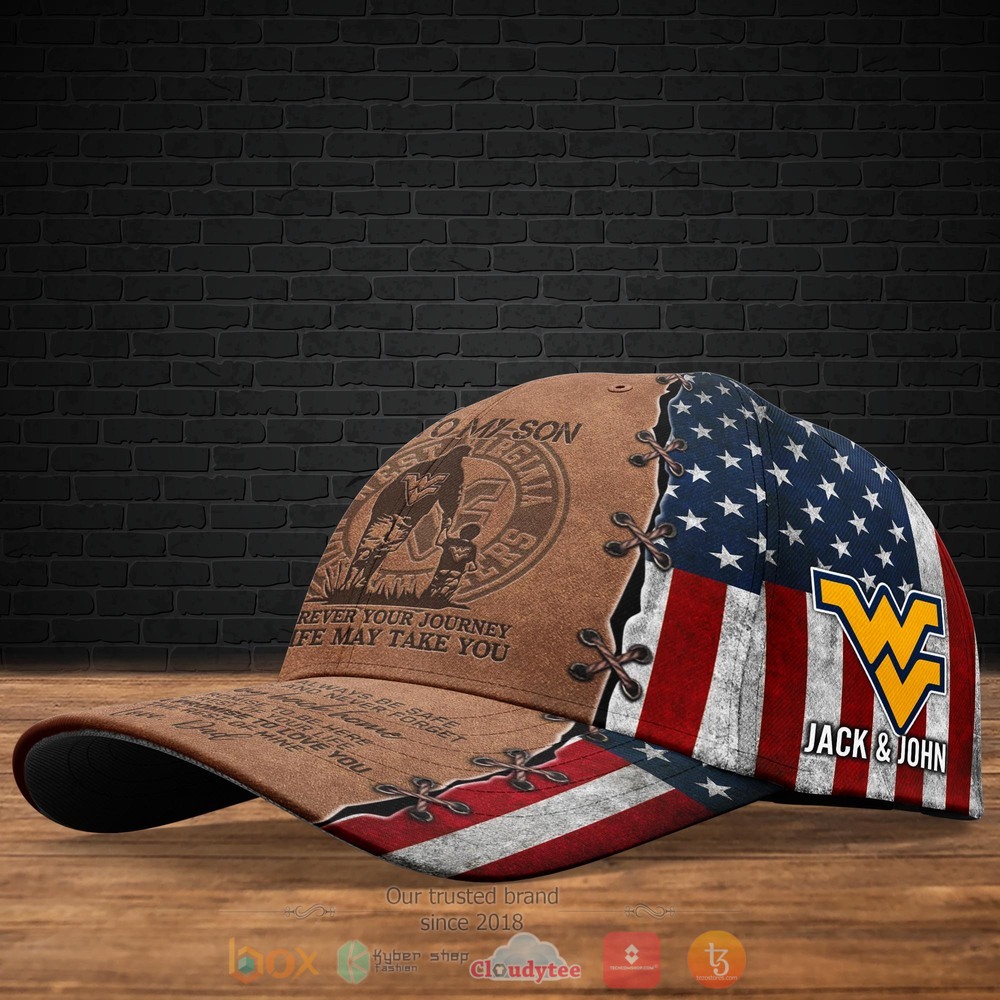 Personalized_West_Virginia_Mountaineers_To_My_Son_Custom_Cap_1
