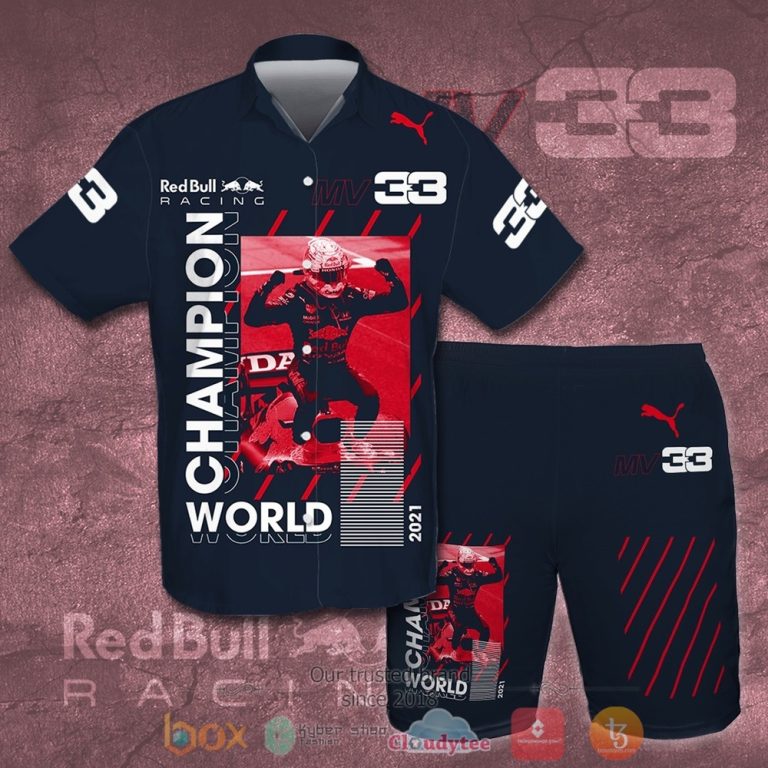 Red_Bull_Racing_World_Champion_2021_Never_Forget_First_Max_Verstappen_Hawaiian_Shirt_Short