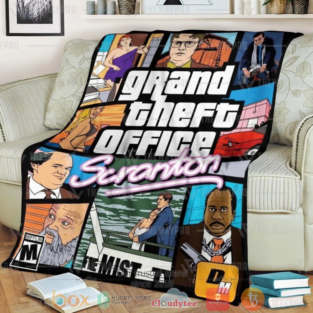 Game_GTA_Electric_City_Scranton_The_Office_Cover_Custom_Soft_Blanket