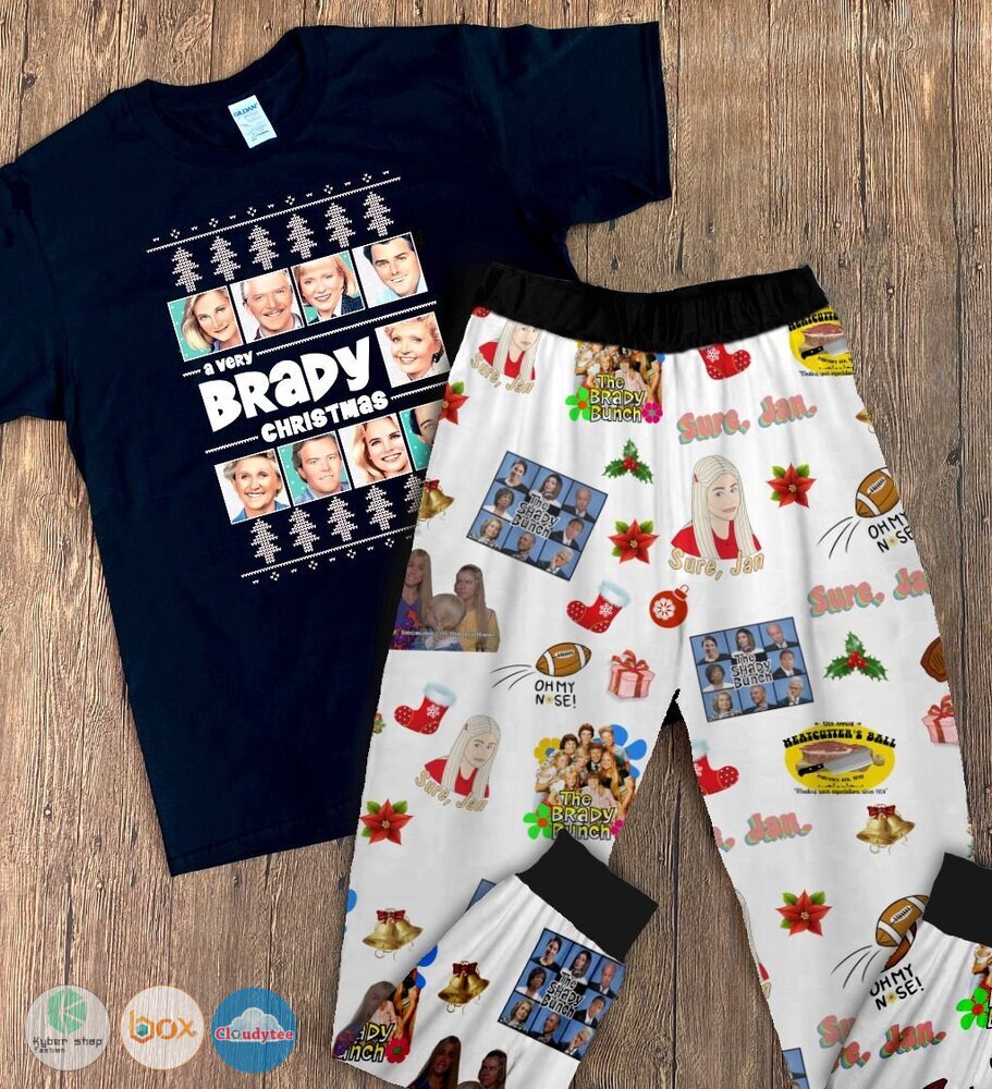 The_Brady_Bunch_A_verry_Brady_Christmas_short_sleeves_Pajamas_Set