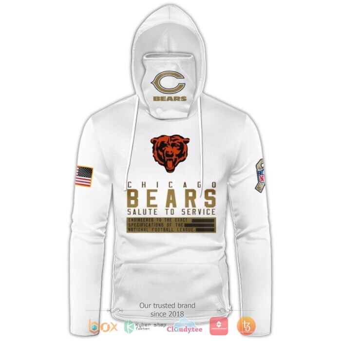 Personalized_NFL_Chicago_Bears_White_3d_hoodie_mask_1