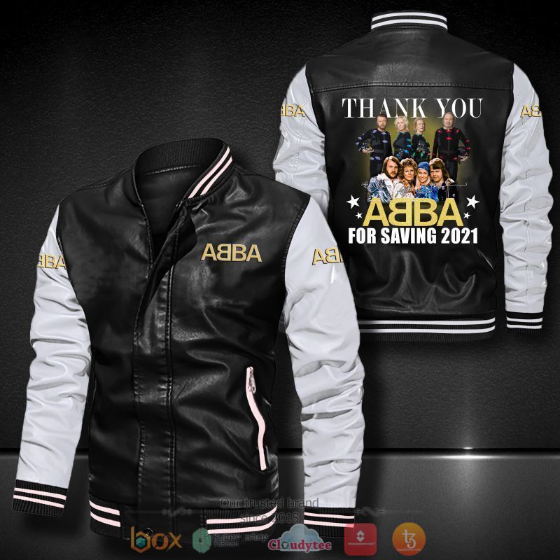 ABBA_Thank_you_for_saving_2021_Bomber_leather_jacket