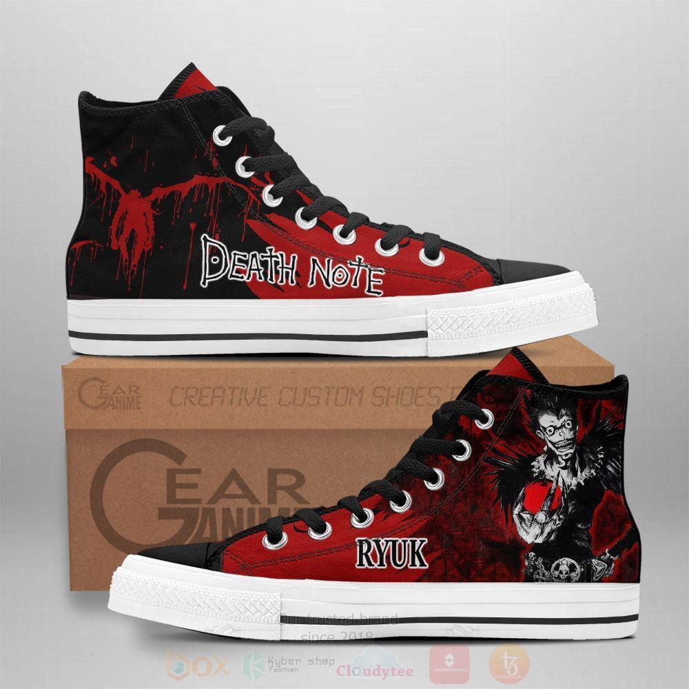 Anime_Death_Note_Ryuk_Red_High_Top_Canvas_Shoes