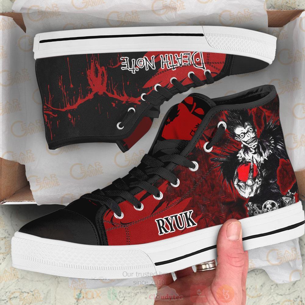 Anime_Death_Note_Ryuk_Red_High_Top_Canvas_Shoes_1
