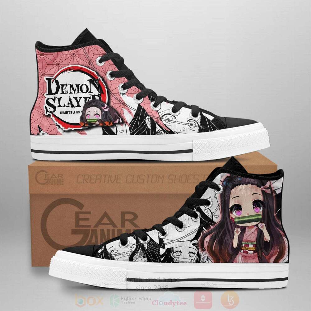 Anime_Demon_Slayer_Cute_Nezuko_High_Top_Canvas_Shoes