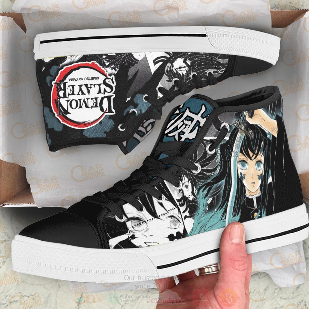 Anime_Demon_Slayer_Muichiro_High_Top_Canvas_Shoes_1