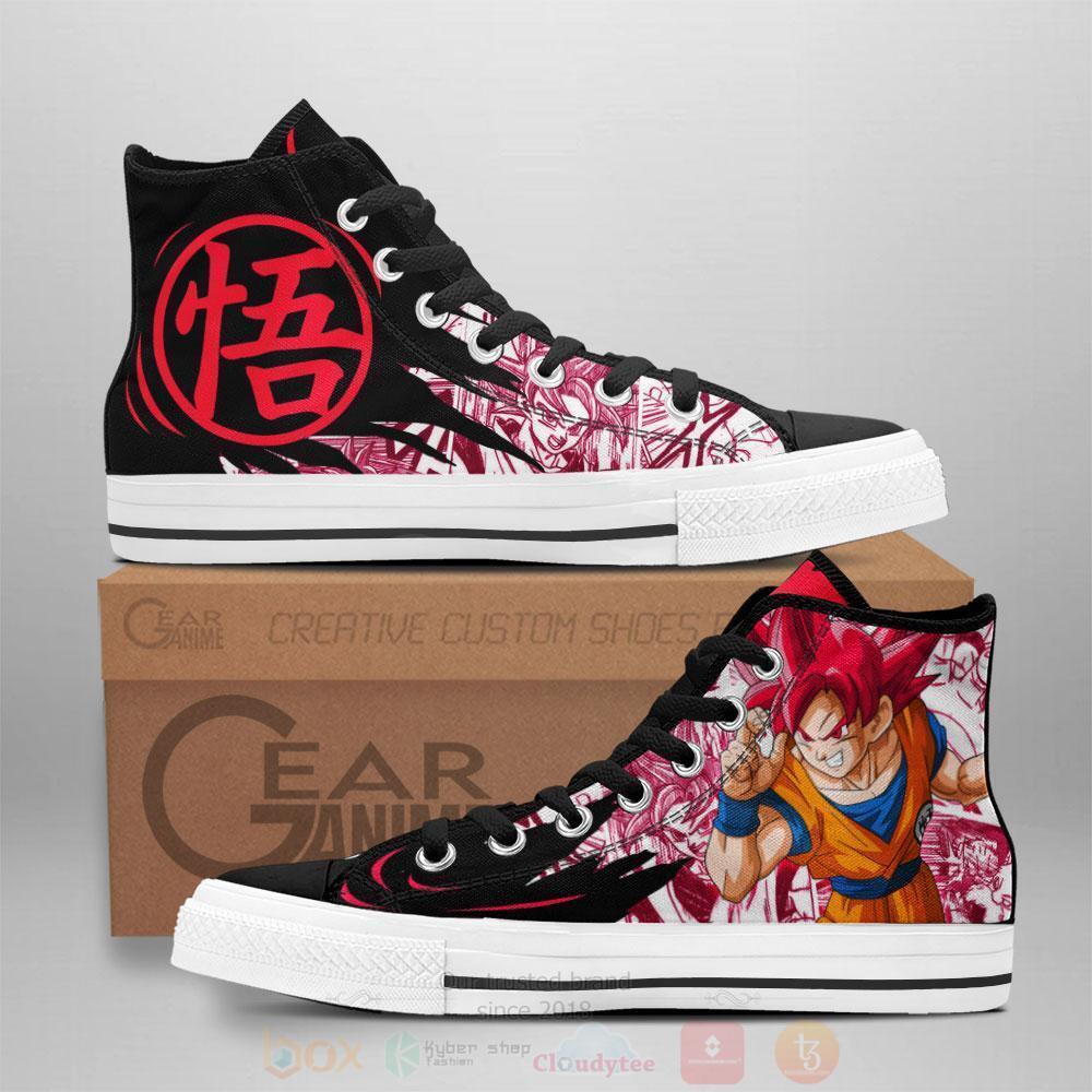 Anime_Dragon_Ball_Goku_Saiyan_God_High_Top_Canvas_Shoes