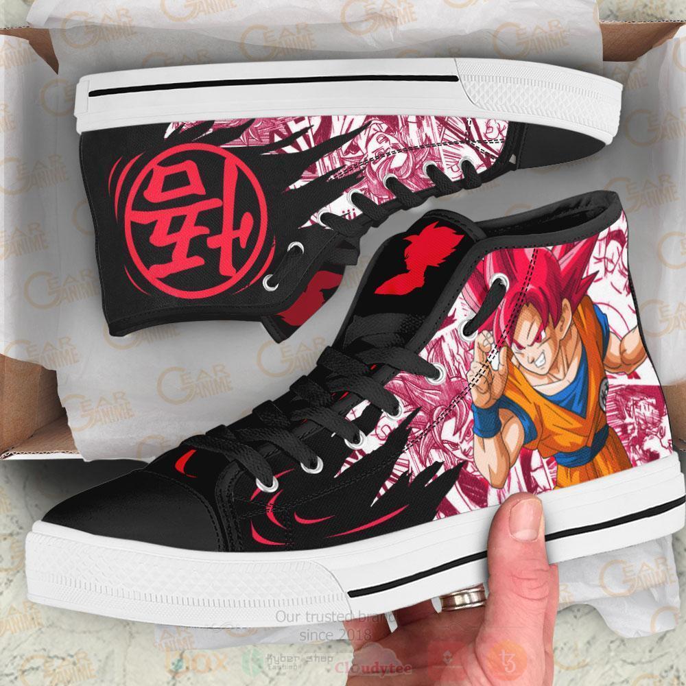 Anime_Dragon_Ball_Goku_Saiyan_God_High_Top_Canvas_Shoes_1