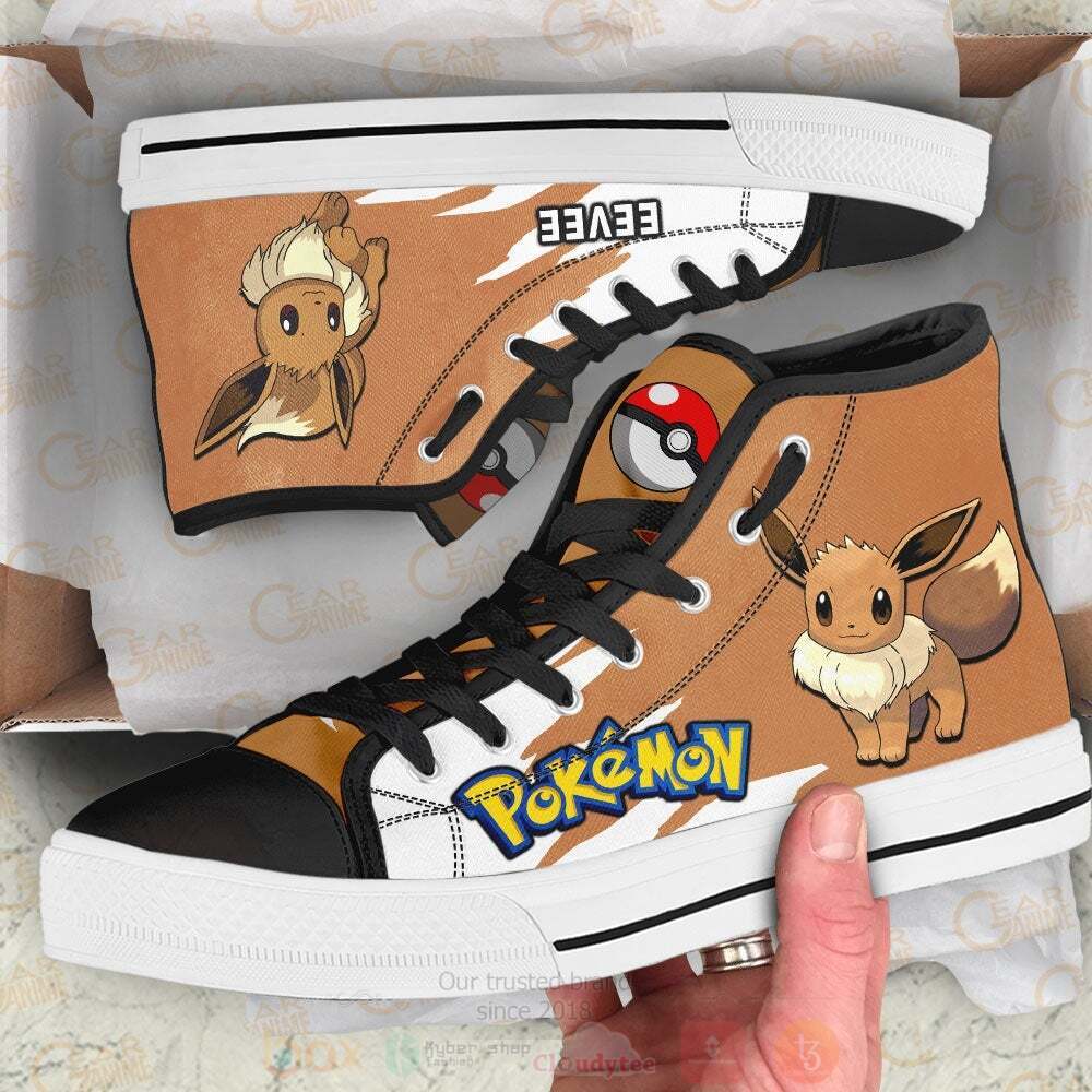 Anime_Pokemon_Eevee_High_Top_Canvas_Shoes_1