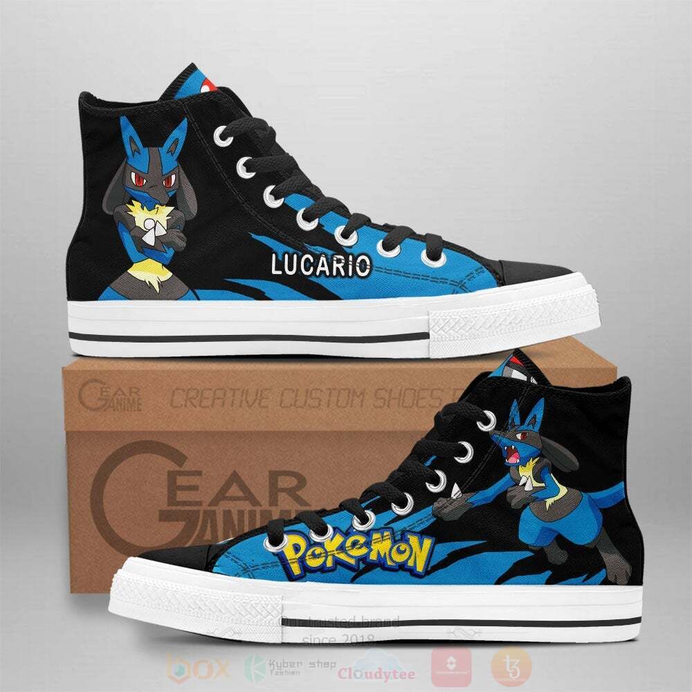 Anime_Pokemon_Lucario_High_Top_Canvas_Shoes