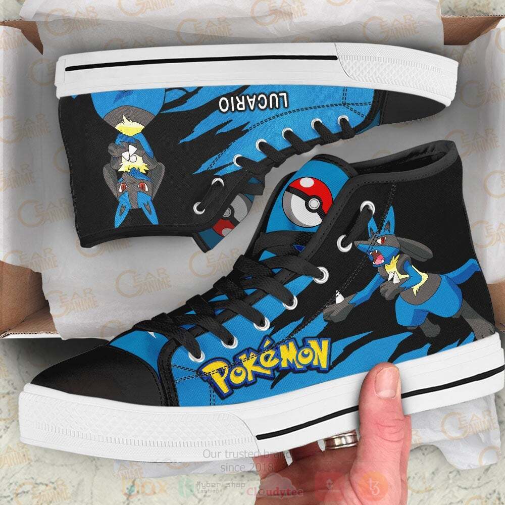 Anime_Pokemon_Lucario_High_Top_Canvas_Shoes_1