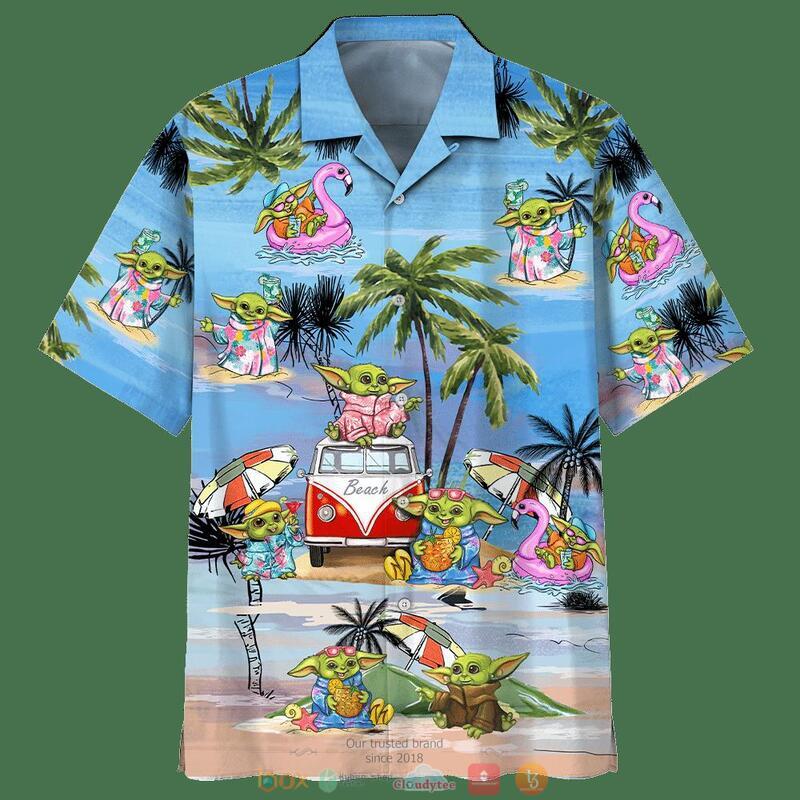 Baby_Yoda_Summer_Beach_Blue_Hawaiian_Shirt