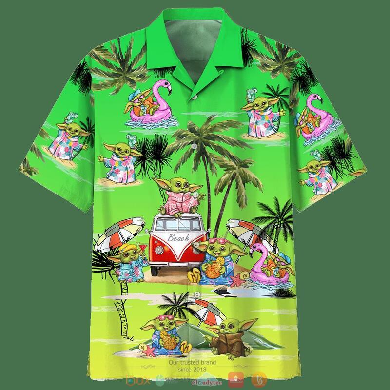 Baby_Yoda_Summer_Beach_Time_Hawaiian_Shirt