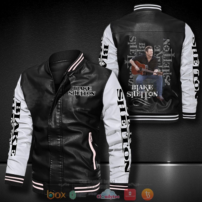 Blake_Shelton_Bomber_leather_jacket