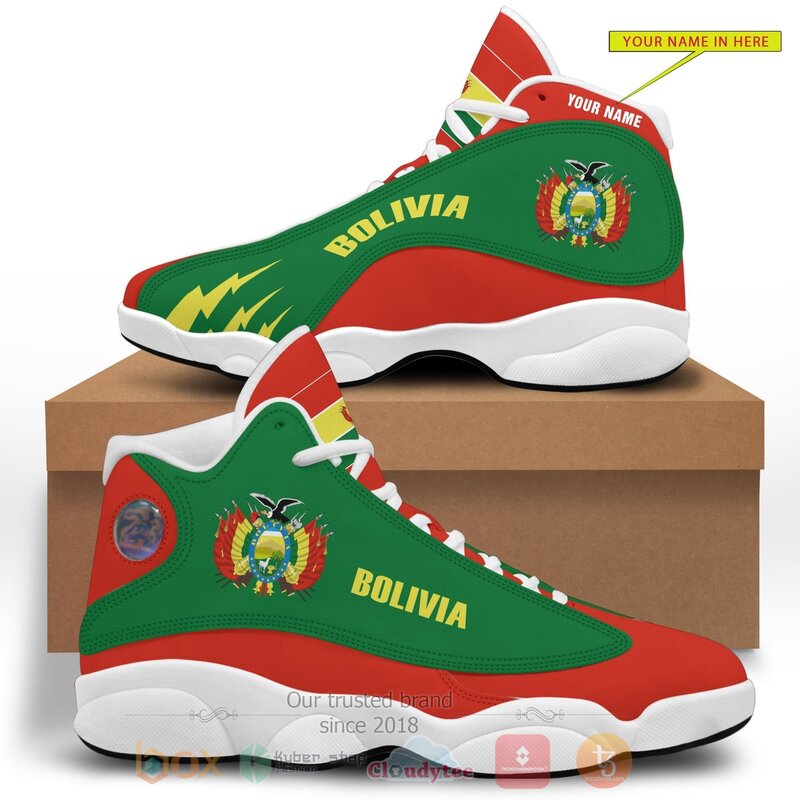 Bolivia_Personalized_Green_Air_Jordan_13_Shoes