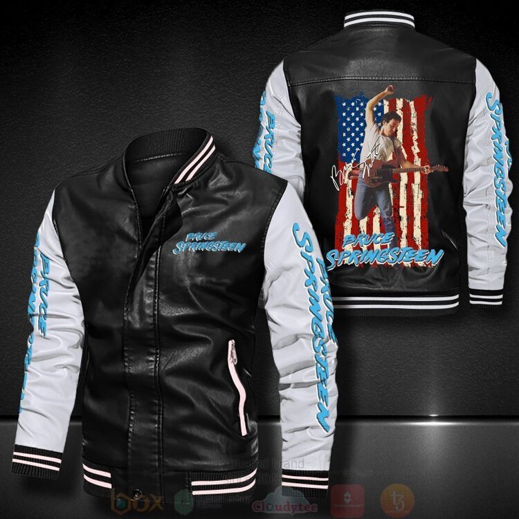 Bruce_Springsteen_American_Flag_Bomber_Leather_Jacket