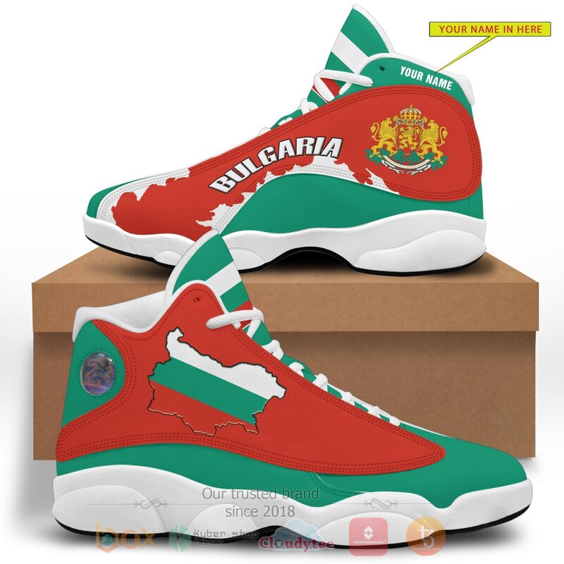 Bulgaria_Personalized_Red_Green_Air_Jordan_13_Shoes