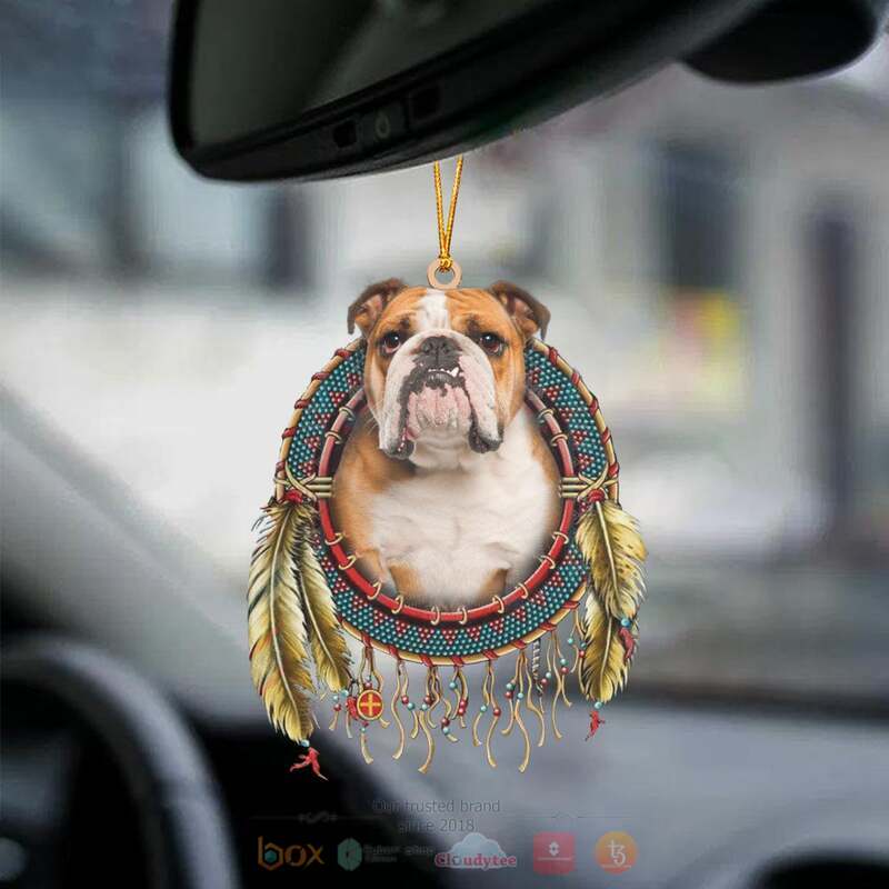 Bulldog_In_Dreamcatcher_Car_Ornament
