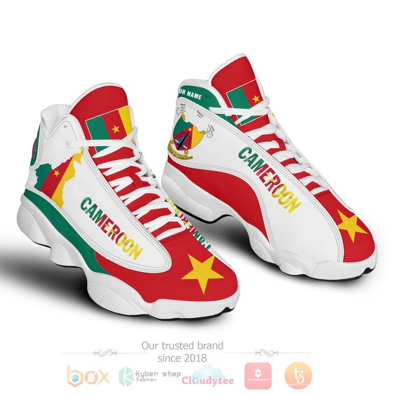 Cameroon_Personalized_White_Air_Jordan_13_Shoes_1