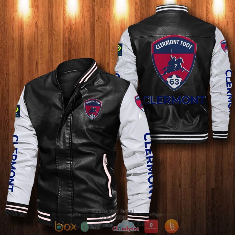 Clermont_Foot_Auvergne_Bomber_leather_jacket