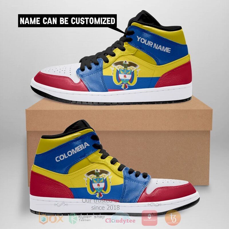 Colombia_Personalized_Air_Jordan_High_Top_Sneakers