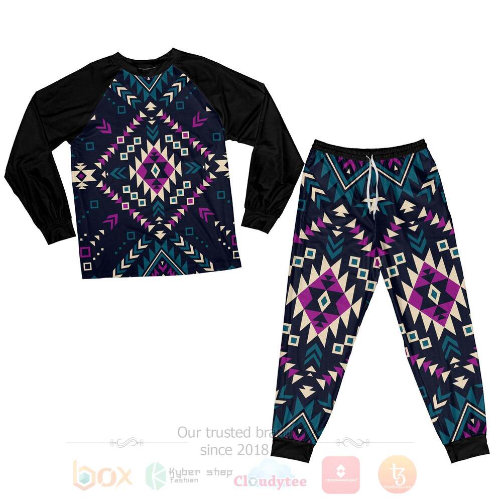 Dark_Color_Tribal_Pattern_Pajamas_Set