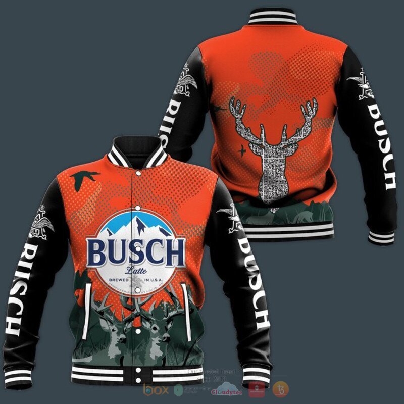 Deer_busch_latte_beer_baseball_jacket