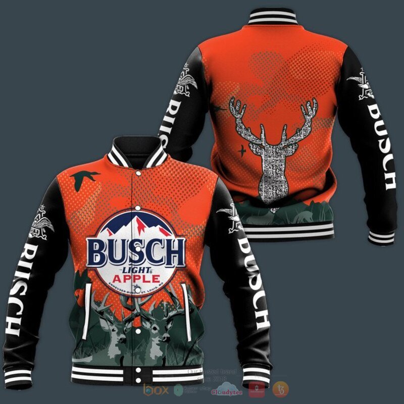 Deer_busch_light_apple_beer_baseball_jacket