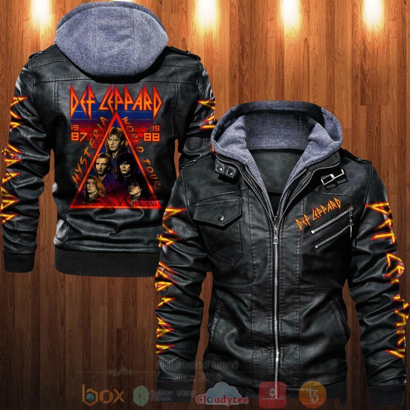 HOT Def Leppard 1987-1988 Hysteria World Tour Leather Jacket 2D ...