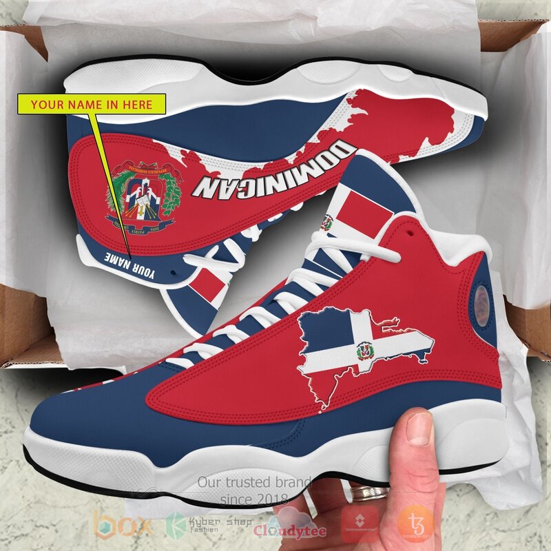 Dominican_Personalized_Red_Air_Jordan_13_Shoes_1