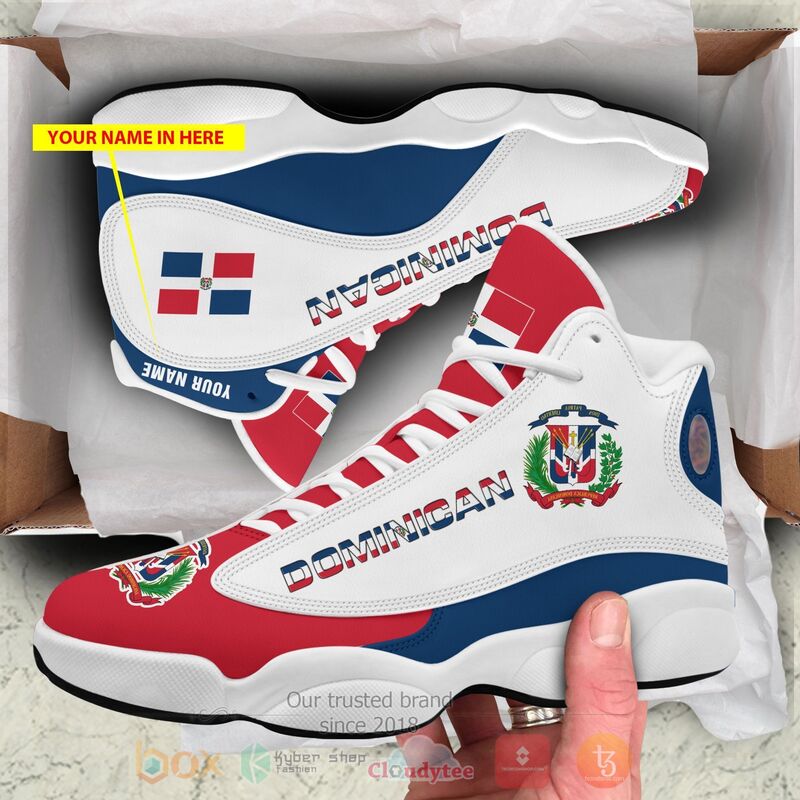 Dominican_Personalized_White_Air_Jordan_13_Shoes
